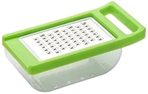 Multipurpose Kitchen Grater, Stainless Steel and Food-Grade Plastic, 2 Grating Sizes, Detachable Storage Container, Dishwasher Safe, Rust-Resistant