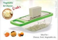 Multipurpose Kitchen Grater, Stainless Steel and Food-Grade Plastic, 2 Grating Sizes, Detachable Storage Container, Dishwasher Safe, Rust-Resistant