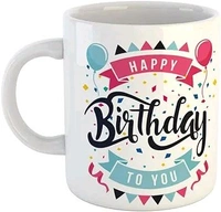 Choicecases" Happy Birthday to You, Birthday Wishes Mug, Happy Birthday to You Mug for Friends Girlfriend Boyfriend Brother Sister Wife Hubby mom dad Ceramic Coffee Mug 325ml Design_1849