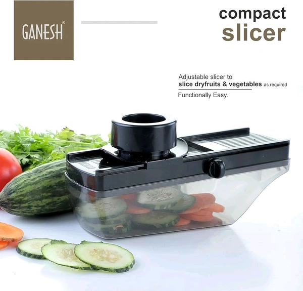 Ganesh Plastic Vegetable Slicer Cutter, Black