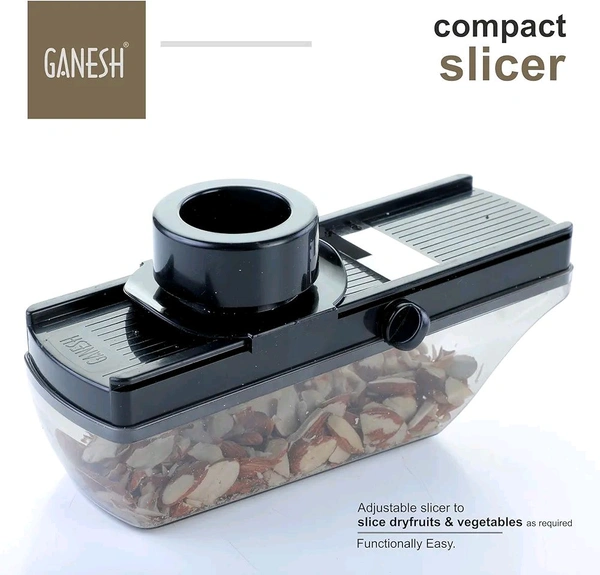 Ganesh Plastic Vegetable Slicer Cutter, Black