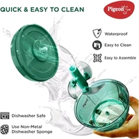 Pigeon Polypropylene Mini Handy and Compact Chopper with 3 Blades for Effortlessly Chopping Vegetables and Fruits for Your Kitchen (12420, Green,