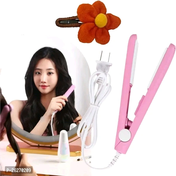 HARDAN Portable Mini Hair Straightner Portable Mini Ceramic Electronic 220V Crimper Flats Iron- Set of 1 Hair Straightener Hair Straightener