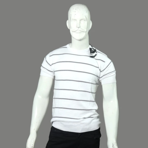 BLACKSANDWHITE Classic Stripe White Jersey - M, White