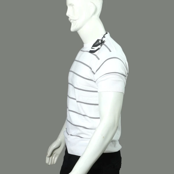 BLACKSANDWHITE Classic Stripe White Jersey - M, White