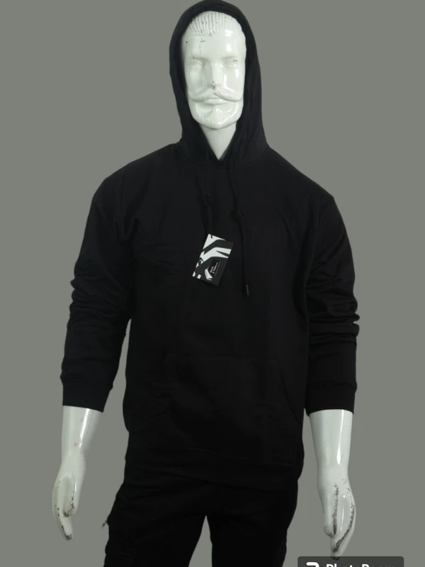 BLACKSANDWHITE Classic Black Hoodie - Comfort Fit by BLACKSANDWHITE - Black, M