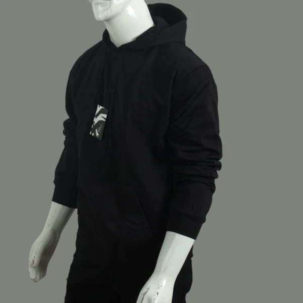 Black Hooded Sweatshirt By BLACKSANDWHITE - 3XL, Black