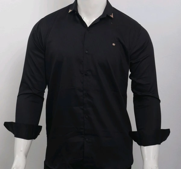 BLACKSANDWHITE Black Party Wear Stylish Shirt - Black, M