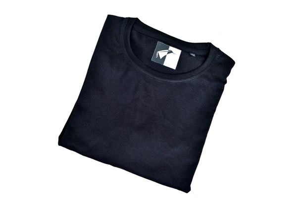 Men Black Pure Cotton T-shirt By BLACKSANDWHITE - S, Black