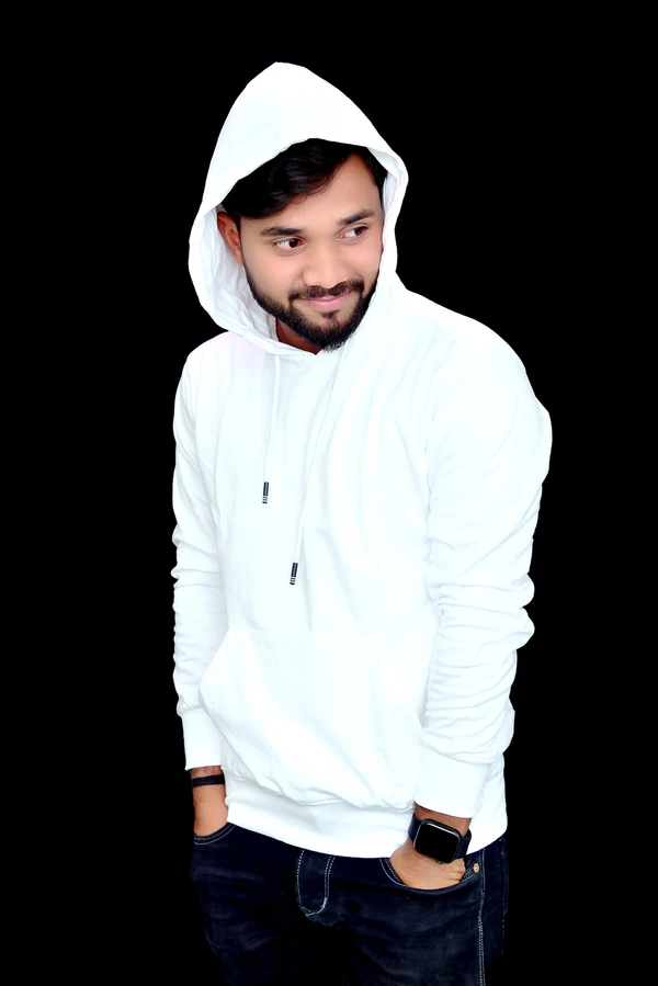 White Hooded Sweatshirt By BLACKSANDWHITE - M, White