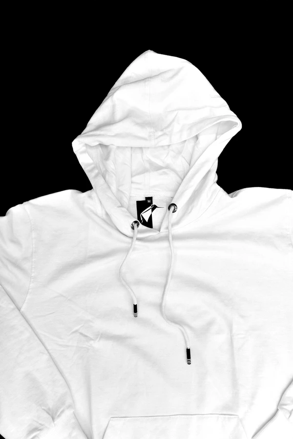 White Hooded Sweatshirt By BLACKSANDWHITE - S, White