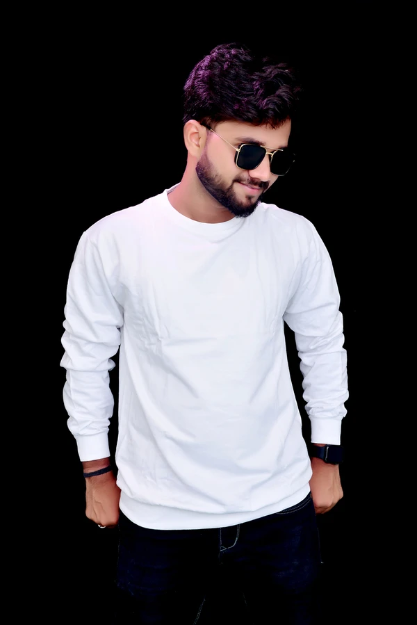 White Stylish Sweatshirt By BLACKSANDWHITE - XL, White