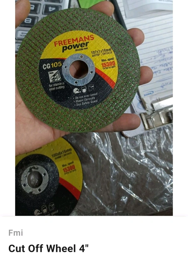 Fmi Cutting Wheel 4" For Metal Cut
