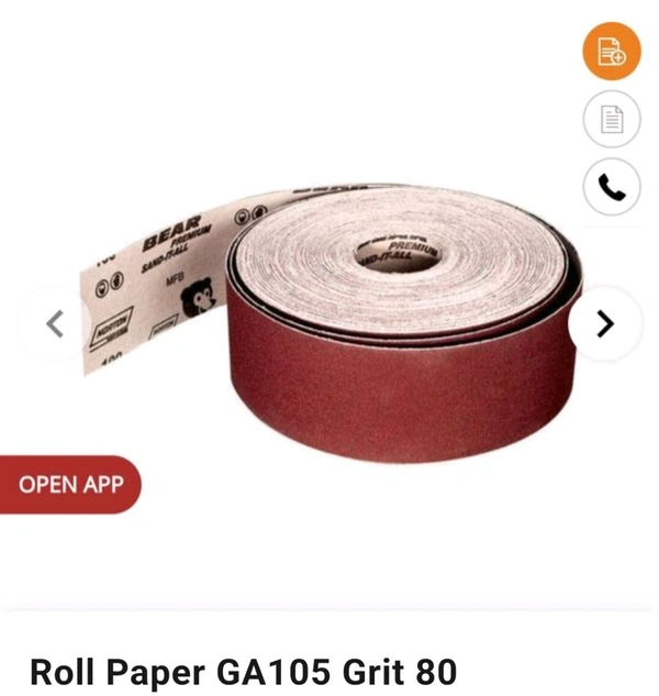 Paper Roll 1foot GA105 Grit 80 - Cod02000
