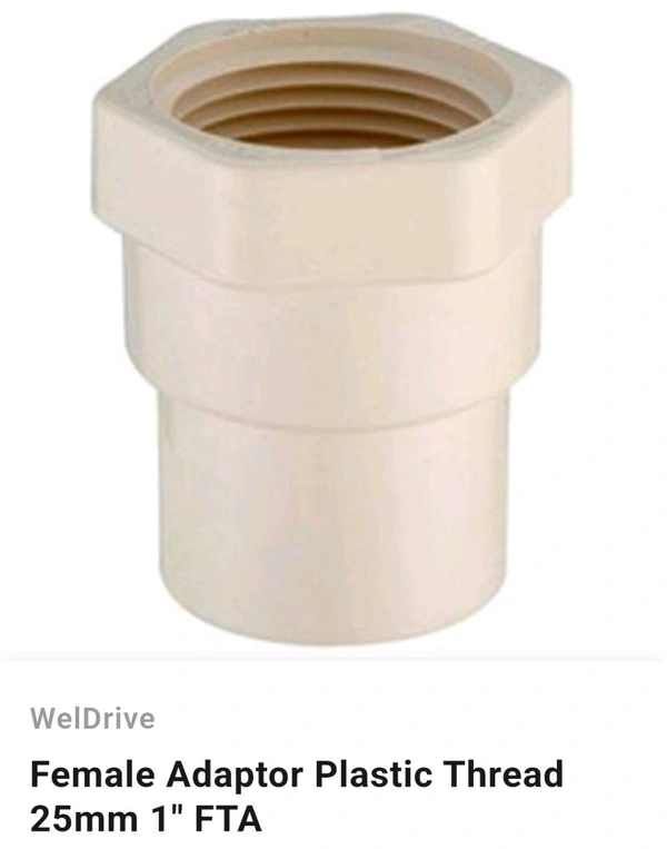 FitCom Femail Adaptor  Plastic Thread 25mm 1" FTA