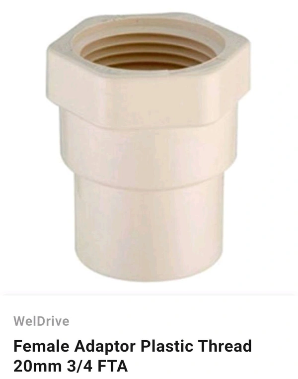 FitCom Femail Adaptor  Plastic Thread 20mm 3/4 FTA
