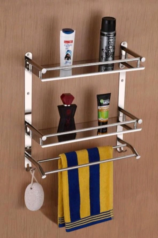 Multipurpose Bathroom & Double Dish &Soap & Tooth Brush Holder/Towel Stainless Steel 