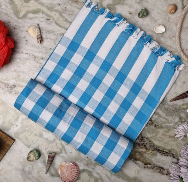 Cotton Plan Towel Blue Colour 