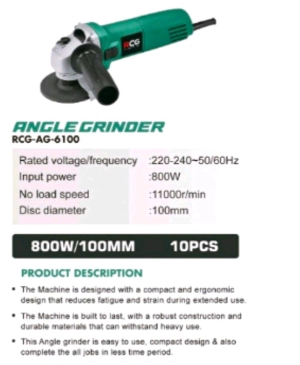 RC 6-100 Side Swit Grinder Machine  4"