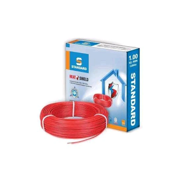 Havells  1.Sq.mm 1 MTR Single core FR PVC Insulated Cable (Red) 90M