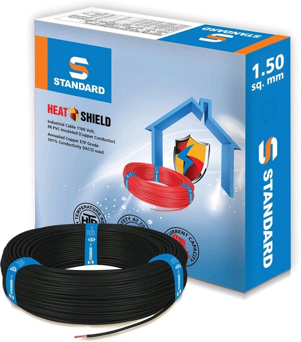 Havells  1.5mm 1 MTR  Single core FR PVC Insulated Cable (Black) 90M