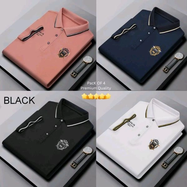 BCOZY US Polo T-Shirt Pack Of 4 | Half Sleeve | 220 GSM | Premium Quality - XXL-44