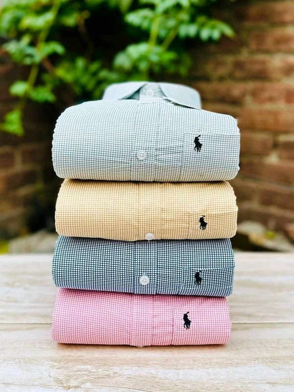 RL POLO Shirt Regular fit Checkd Formal Shirt (Pack Of 4) - XXL-44
