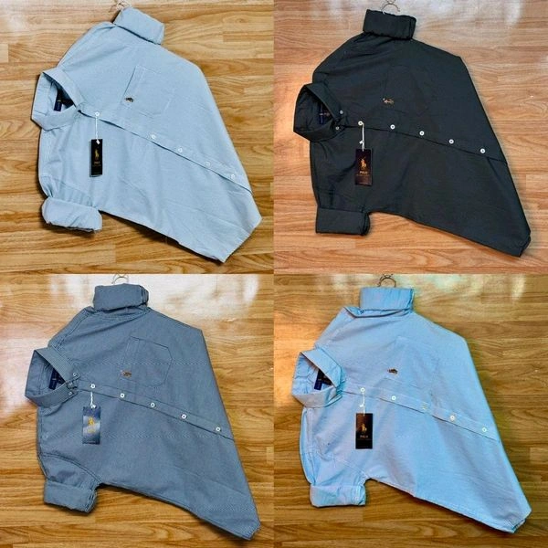 RL POLO Shirt Regular fit Checkd Formal Shirt (Pack Of 4) - M-38