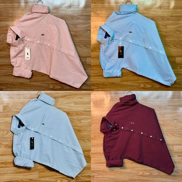 RL POLO Shirt Regular fit Checkd Formal Shirt (Pack Of 4) - L-40