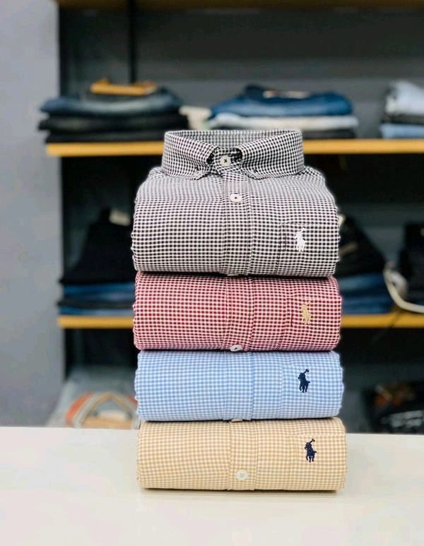 RL POLO Shirt Regular fit Checkd Formal Shirt (Pack Of 4) - XXL-44