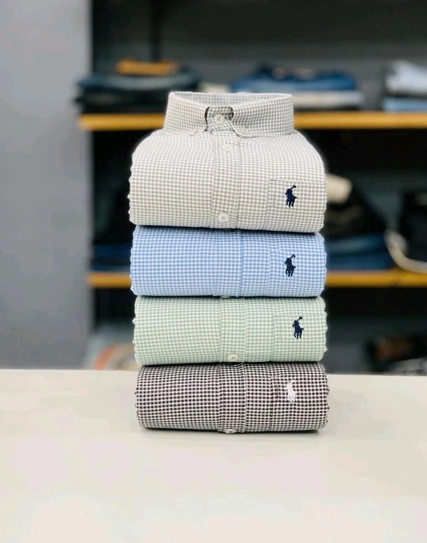 RL POLO Shirt Regular fit Checkd Formal Shirt (Pack Of 4) - XL-42