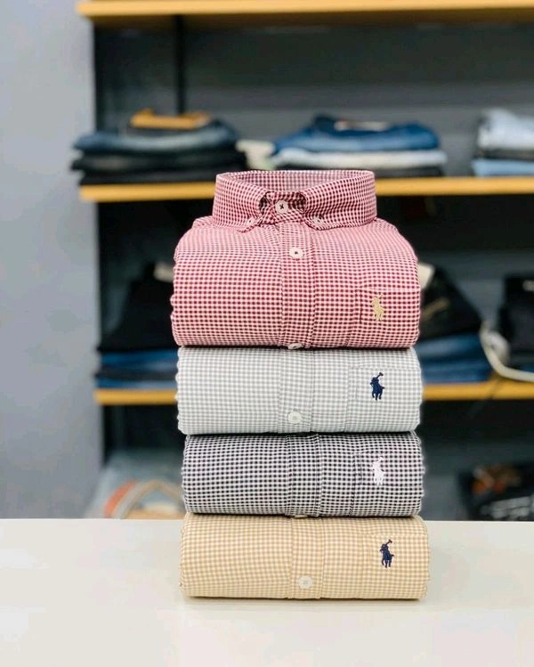 RL POLO Shirt Regular fit Checkd Formal Shirt (Pack Of 4) - XL-42