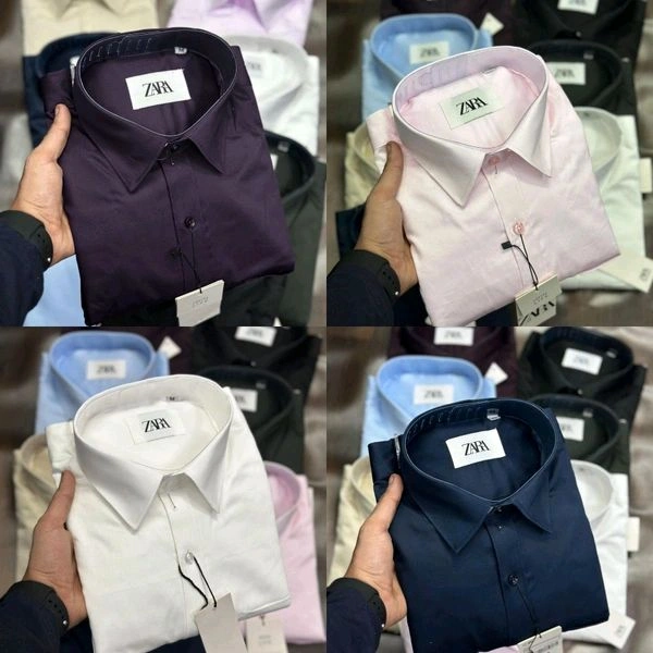 Zaraa 4 Pc Combo Cotton Regular Fit Shirt  - L-40