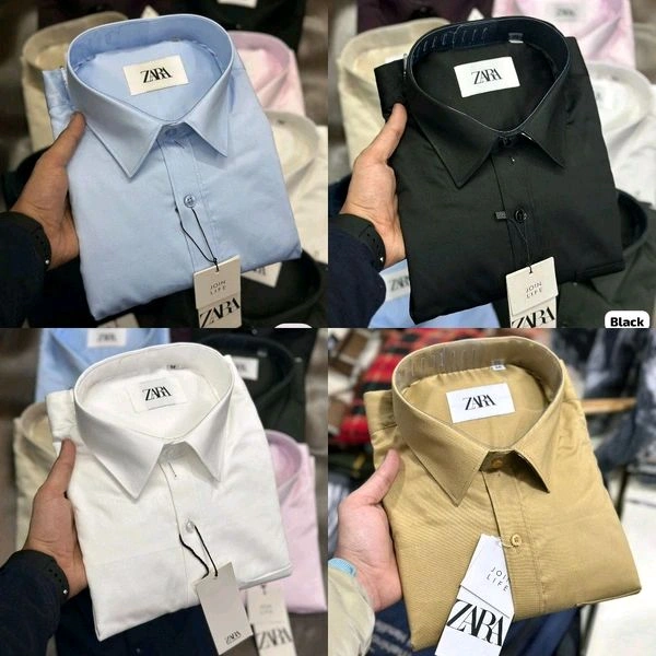 Zaraa 4 Pc Combo Cotton Regular Fit Shirt  - M-38