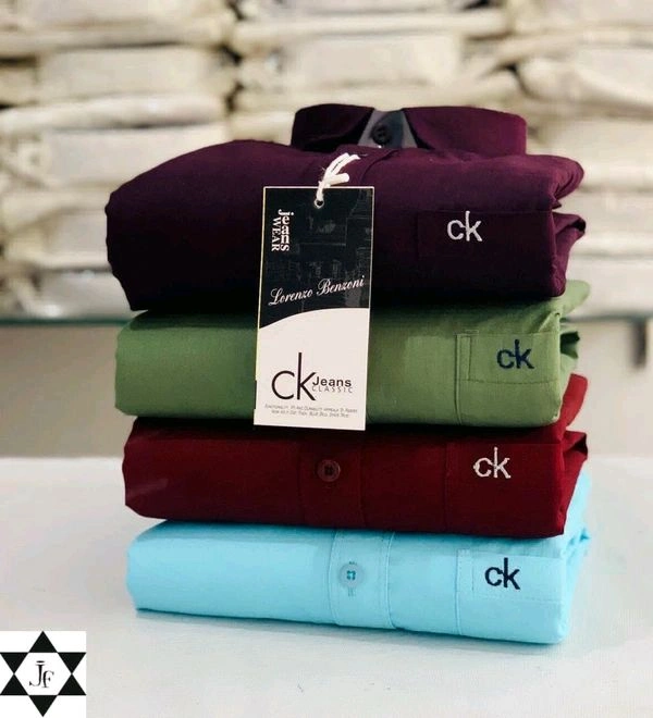 CK | 4 Pc Combo| Cotton Regular Fit Shirt  - L