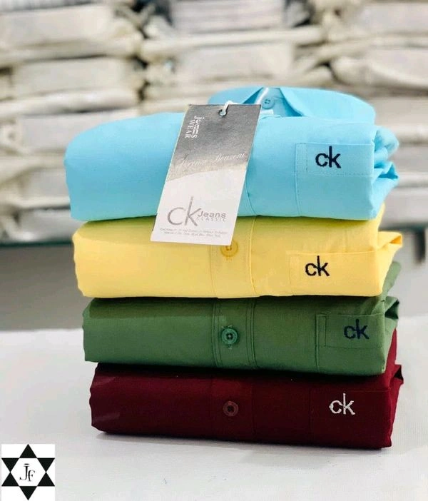 CK | 4 Pc Combo| Cotton Regular Fit Shirt  - L