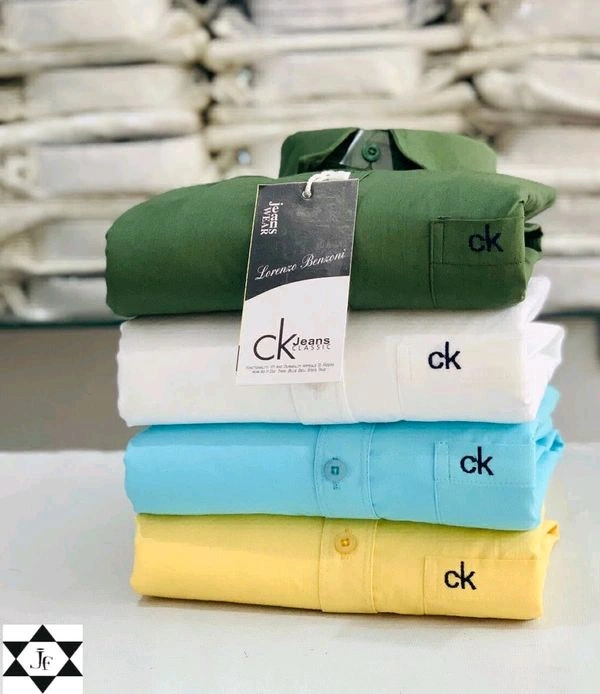 CK | 4 Pc Combo| Cotton Regular Fit Shirt  - L