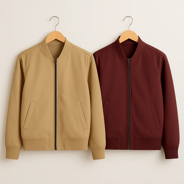 All-Season Windcheater Jackets for Men – Stylish | Comfortable | Weather-Proof Pack Of 2 - XL-42