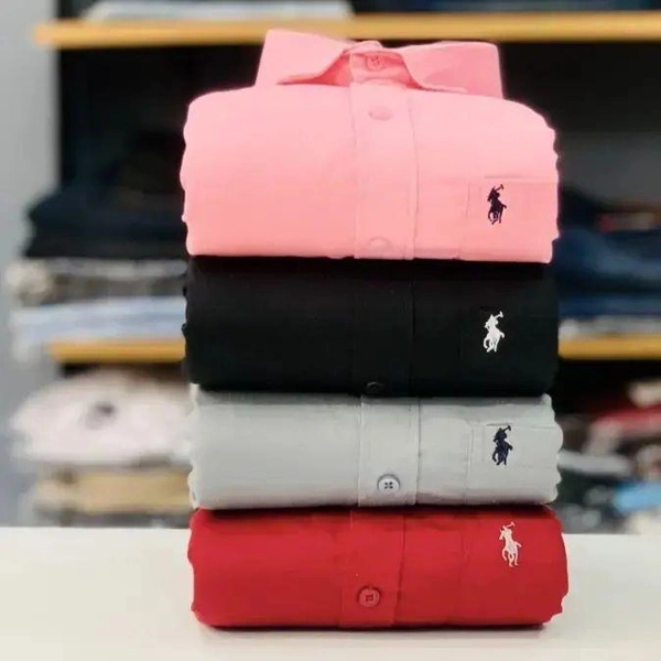 R_L Polo Men's Plain Shirt Combo - Pack of 4 | Premium Cotton | Casual & Formal Wear - S-36