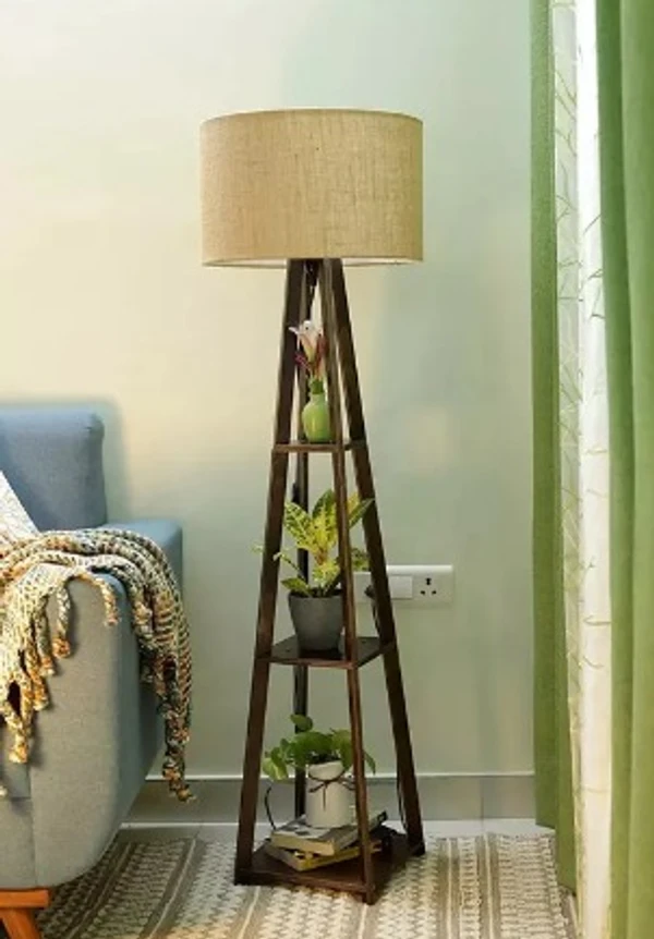 Tripod Floor Lamp for Home Living Room Corner with (2 Self)