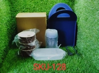STEEL LUNCH BOX SET (4 PCS, BLACK)