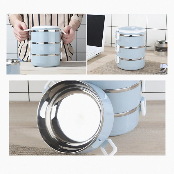 MULTI LAYER STAINLESS STEEL HOT LUNCH BOX (3 LAYER)