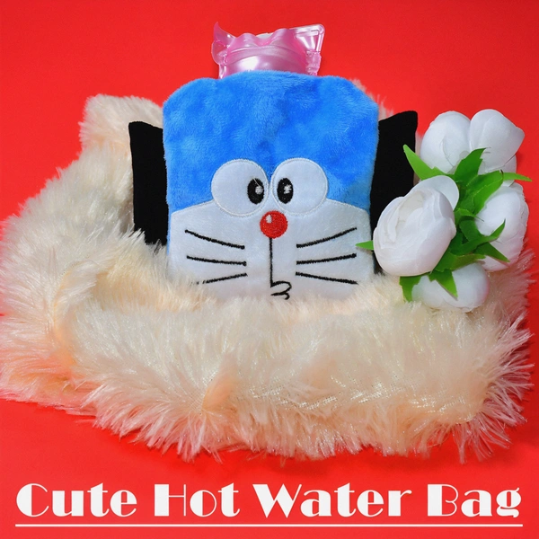 DOREMON SMALL HOT WATER BAG WITH COVER FOR PAIN RELIEF, NECK, SHOULDER PAIN AND HAND, FEET WARMER, MENSTRUAL CRAMPS
