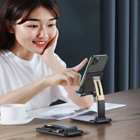 PHONE HOLDER FOR TABLE, FOLDABLE UNIVERSAL MOBILE STAND FOR DESK