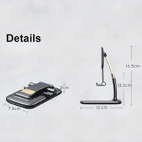 PHONE HOLDER FOR TABLE, FOLDABLE UNIVERSAL MOBILE STAND FOR DESK