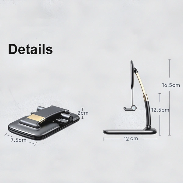 PHONE HOLDER FOR TABLE, FOLDABLE UNIVERSAL MOBILE STAND FOR DESK