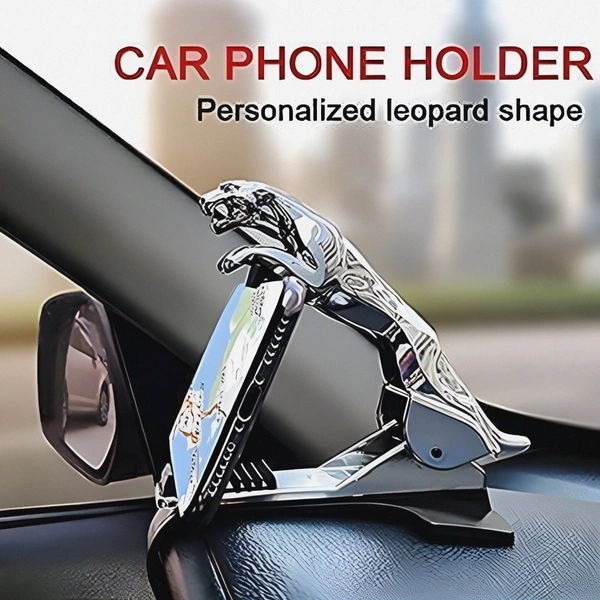 JAGUAR LEOPARD SHAPE PLASTIC PHONE CLIP, MOBILE PHONE HOLDER FOR CAR USE