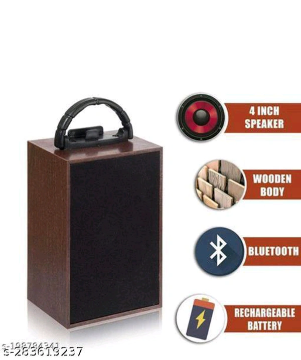 Anandani Portable Speaker with Bluetooth  - Brown