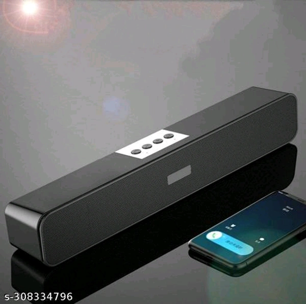 Woos Soundbar With Full Range Drive 5.0 Bluetooth , 10W RMS Home Theater 3D Sound Quality Soundbar ( Grey - Pack Of 1) - Black