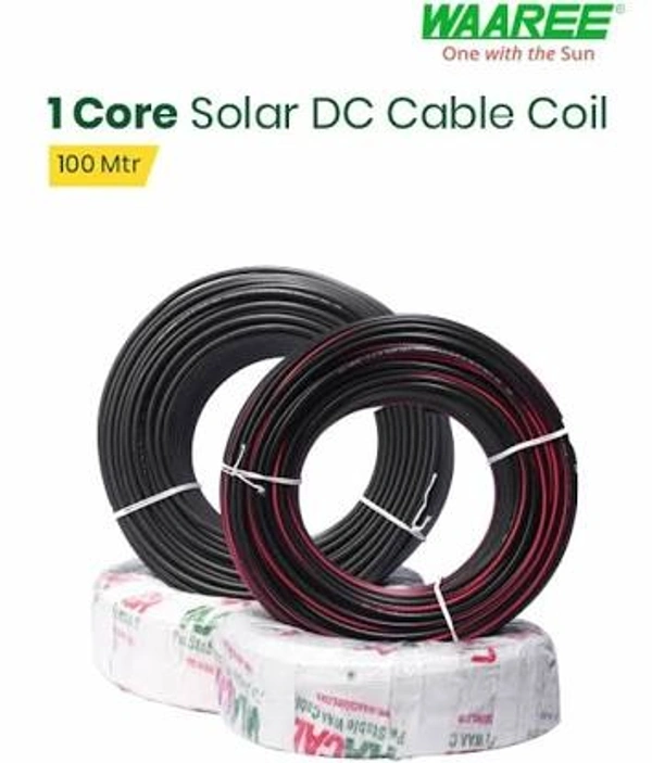 Waaree Wacab 4 Sq. mm Solar DC Cable - 30 Meter (15 Red + 15 Black)